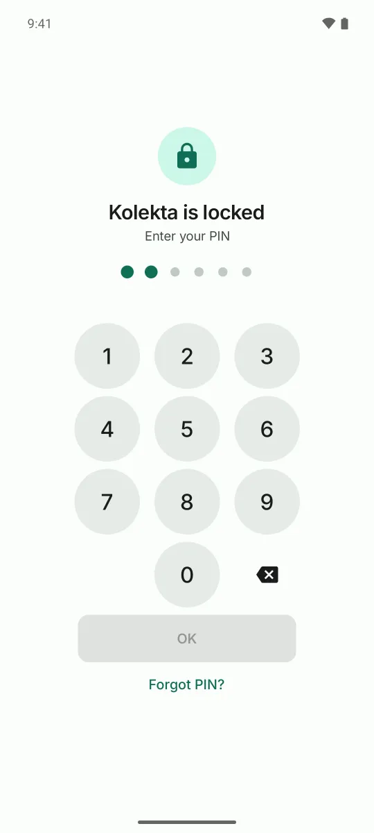 Lock screen na humihingi ng PIN